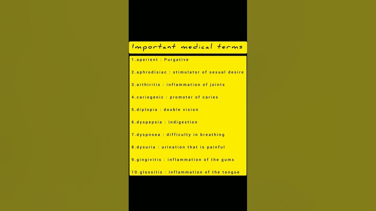 important-medical-terms-ii-medical-word-meaning-ii-medical-terms-youtube