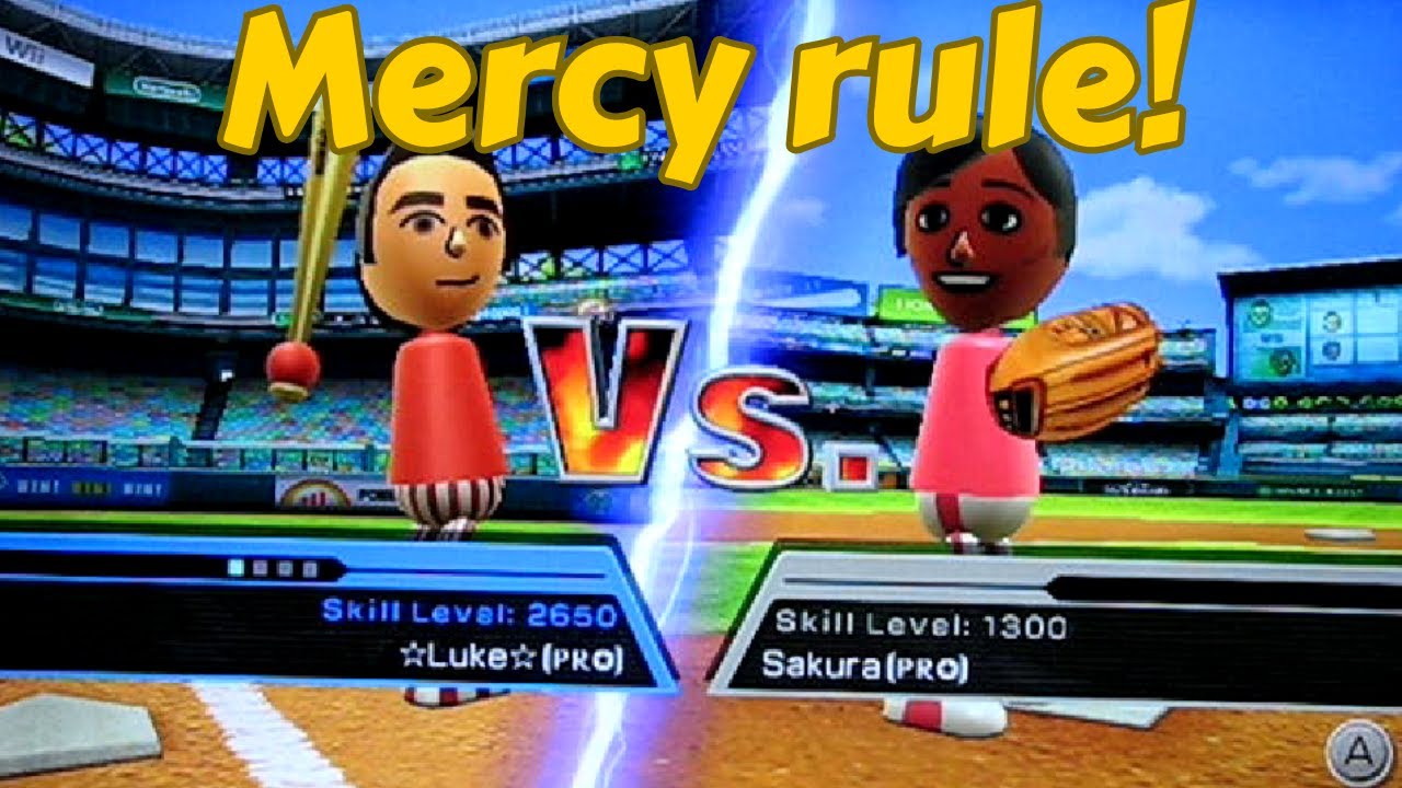 Wii Sports Baseball: MERCY RULING the Baseball Champion Sakura!