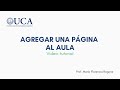 Tutorial para agregar Página al aula