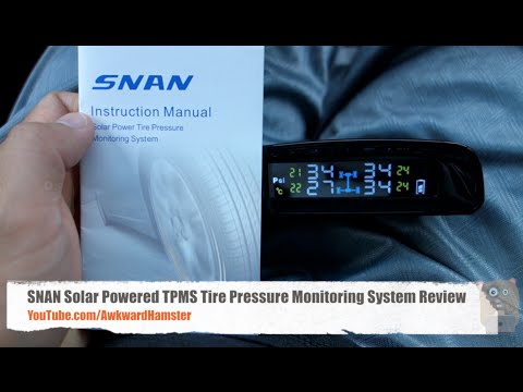 Festnight TP-S1I TPMS Tire Pressure Monitor System Wireless Solar-powered Display 4 Internal Sensors 