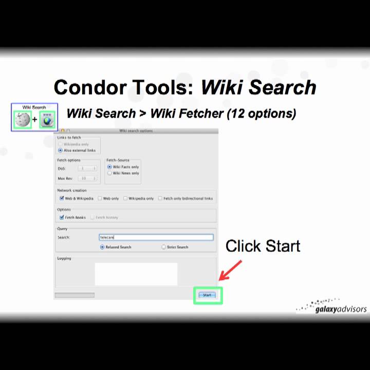 Condor Tools Wiki Search Example 1