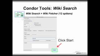 Condor Tools Wiki Search Example 1