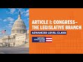 Article I: Congress - The Legislative Branch (Advanced Level)