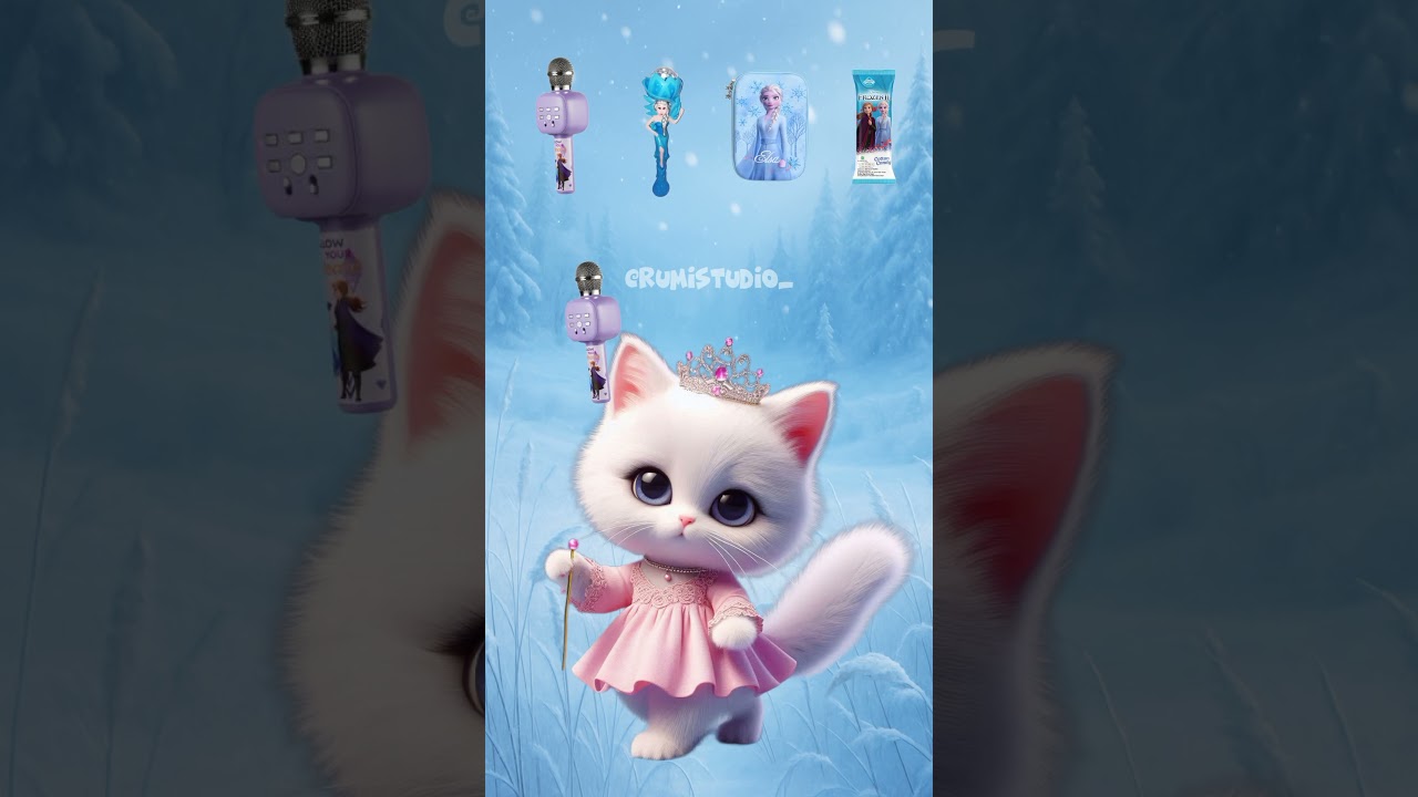 Pinky kitten mukbang frozen 