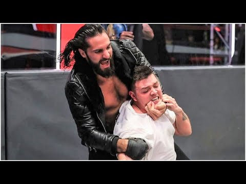 WWE RAW Seth Rollins hit with 30 kendo stick shots to Dominik on RAW