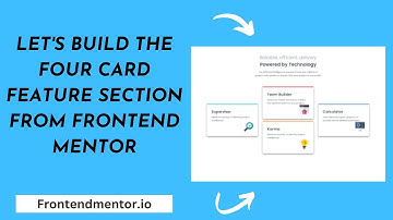 Four Card Feature Section Tutorial (FrontEndMentor.io)