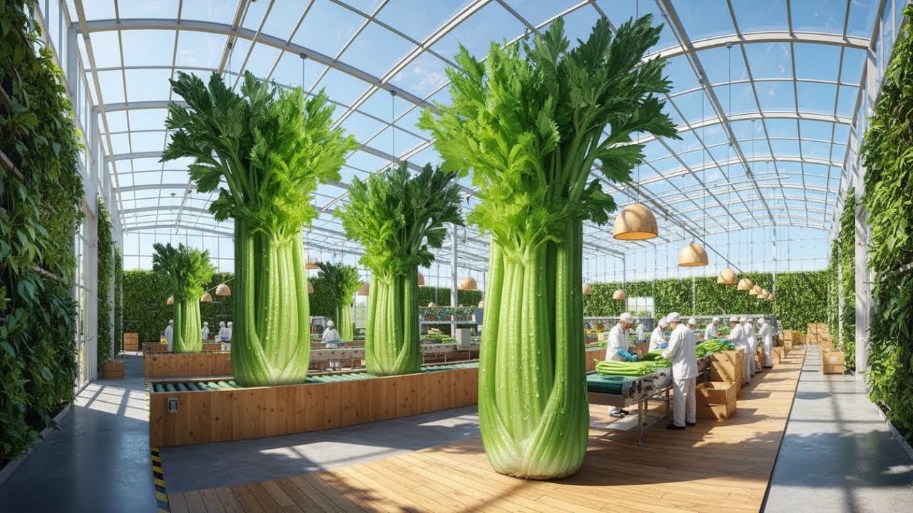 Inside the Modern Celery Factory: High-Tech Juice Extraction and Processing