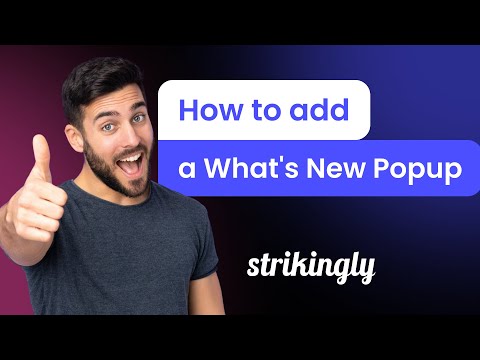 How to add a Whats New Popup to Strikingly