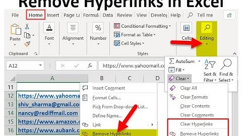 How remove multiple hyperlinks from Excel worksheets in 2 Minutes