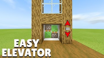 Minecraft: How To Build An EASY And Working Elevator In MCPE!