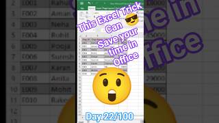 Excel Tip➖Day22 of 100@ Save time and save job #excel #dataanalyst #exceltips #exceltutorial #shorts