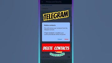 How to Delete Synced Contacts on Telegram? #shortsfeed #ytshorts #shorts