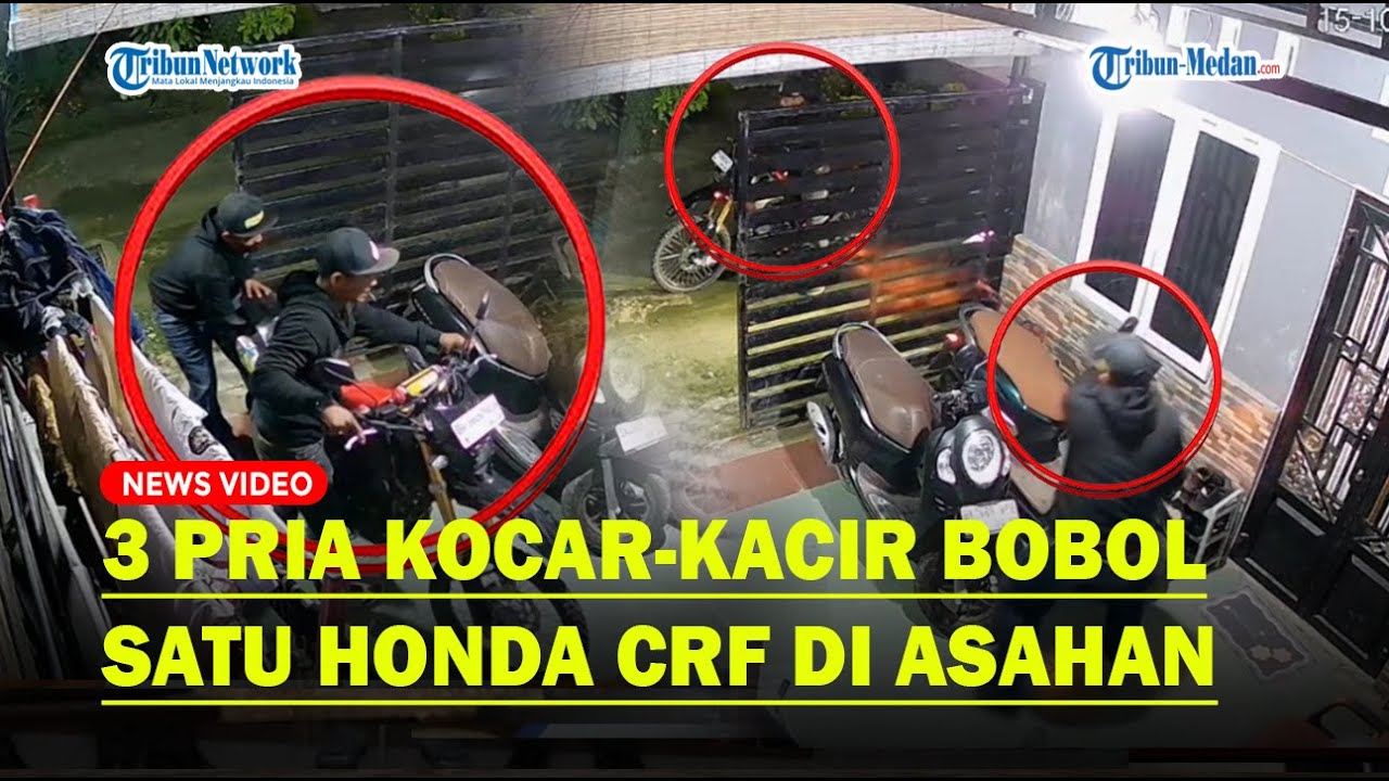 SINDIKAT CURANMOR Terekam CCTV, Satu Honda Crf Raib Dibawa Kabur