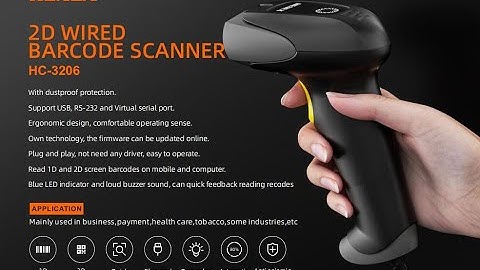 Henex HC-3206 wired/corded barcode scanner connection setting.