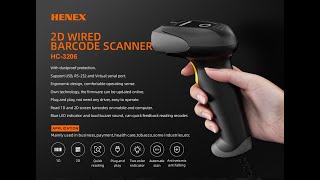 Henex HC-3206 wired/corded barcode scanner connection setting. screenshot 2