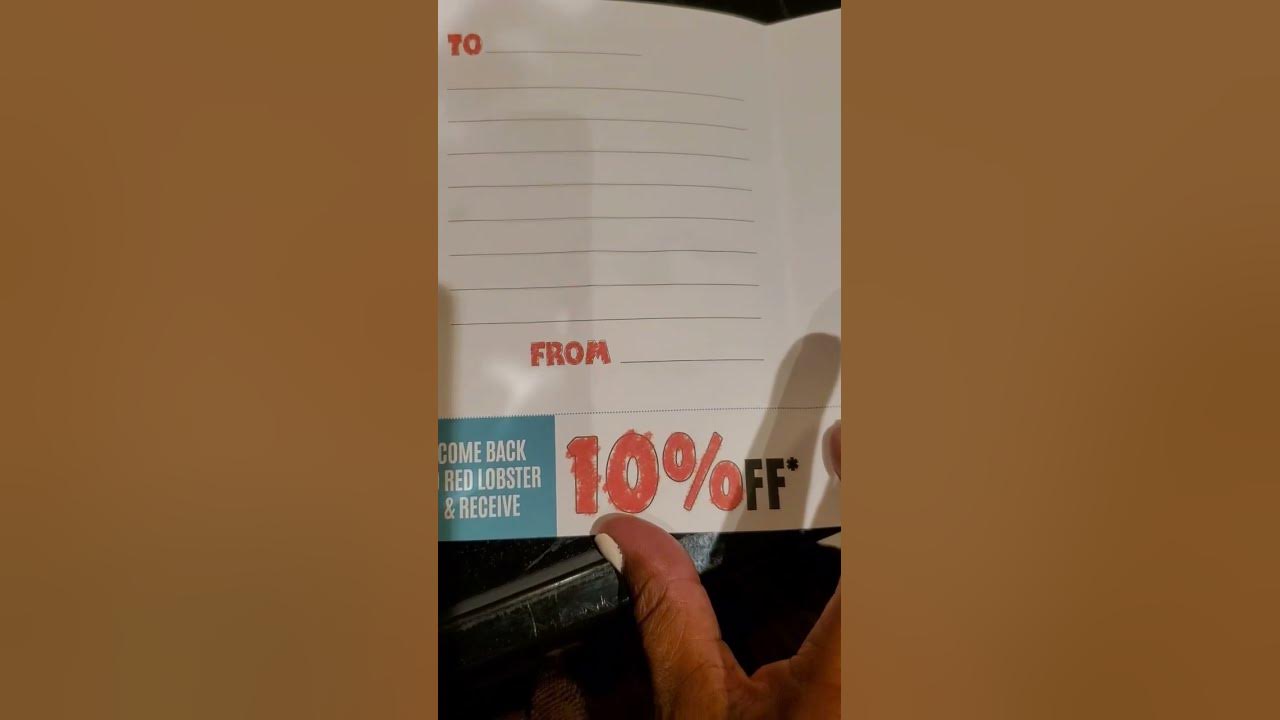 Red Lobster Mother's Day card YouTube
