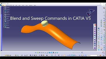 Advance surface design in CATIA V5, Sweep command, Blend command in CATIA V5. Projection of a curve.