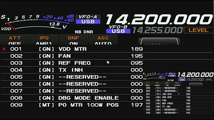 FT-710 Service Menu fan