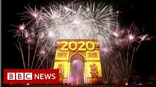 Bangs and flashes set off new decade BBC News