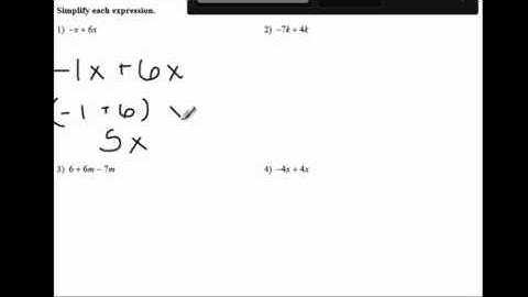 Combining Like Terms - 7th Grade