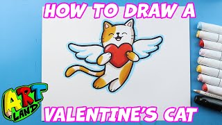 How to Draw a Valentine's Day Cat!!!