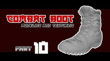 Combat Boots Modeling and Texturing - Part 010