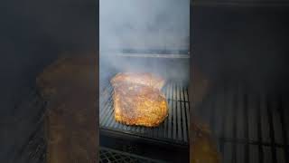 2 pork shoulders in the smoker. #farmhouse