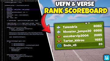 How To Make Rank Scoreboard In UEFN & Verse