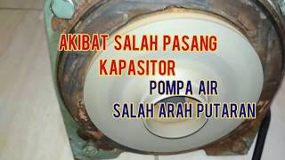 SHIMIZU PC 375 BIT | Arah Putaran Terbalik Akibat Salah Pasang Kapasitor |