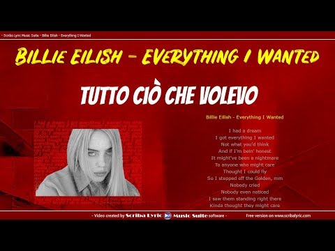 Billie Eilish Everything I Wanted Traduzione Italiano Testo