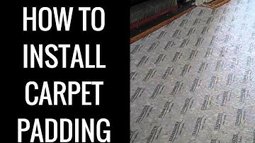 How to seam carpet padding together for carpet installation