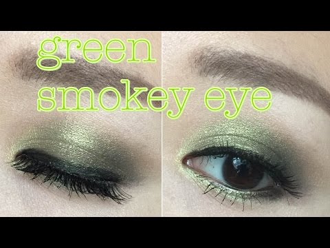 グリーンスモーキーアイメイク Green Smokey Eye Makeup