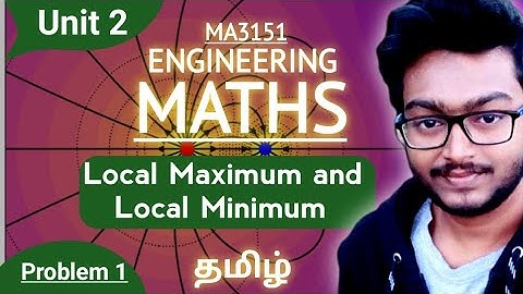 Find the local maximum and minimum of y=x⁵-5x+3. MA3151 Matrices and Calculus Tamil Anna University
