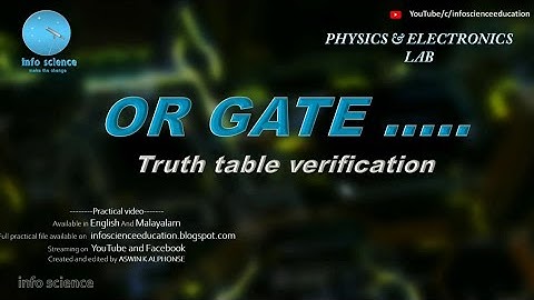 OR Gate ||  Truth table verification || Bsc Physics practical #keralauniversity #bscphysics #orgate