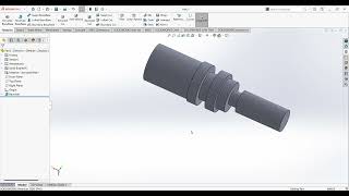 การเขียนภาพ 3 D ด้วยคำสั่ง Revolved Boss/Base,Chamfer,Extruded Cut