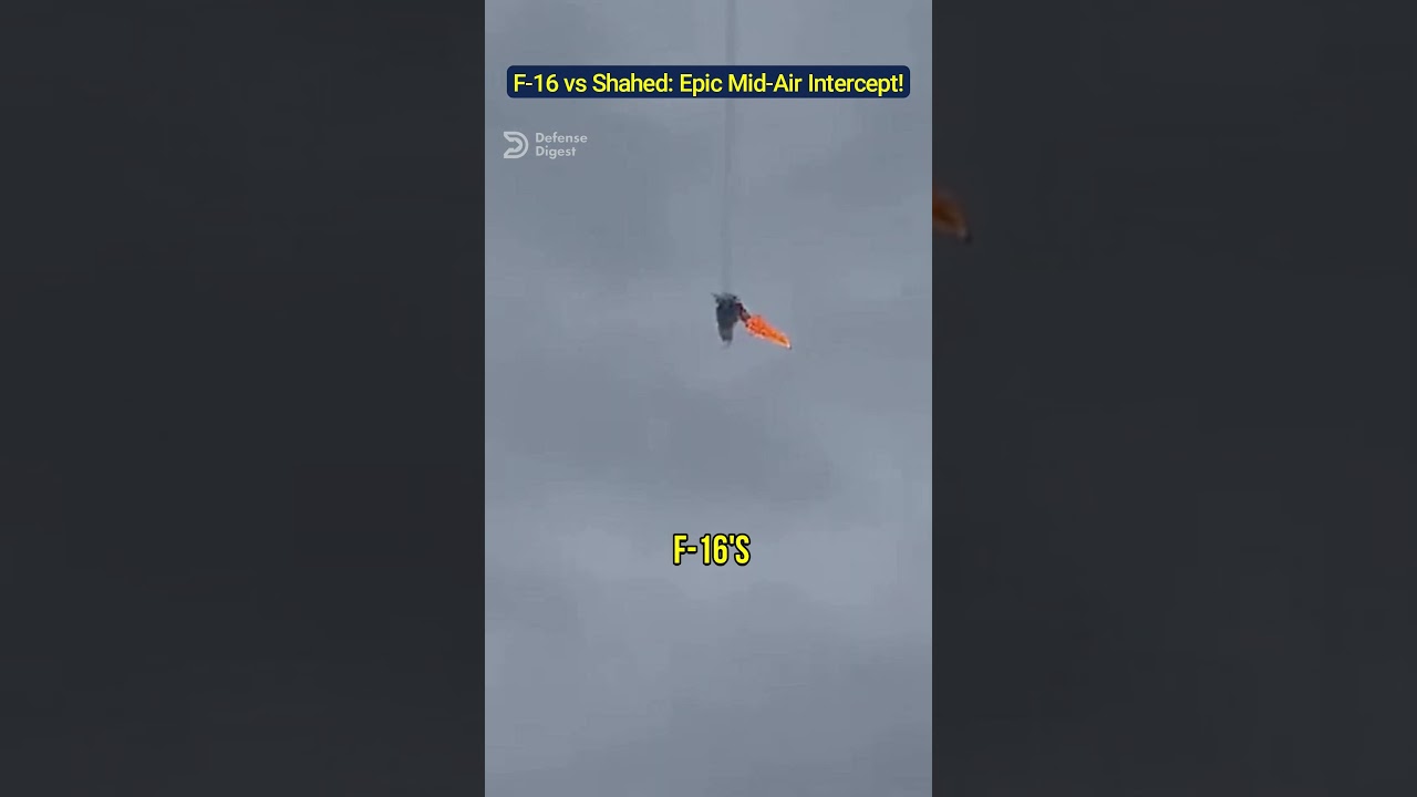 F-16 vs Shahed Drone: Epic Mid-Air Intercept!