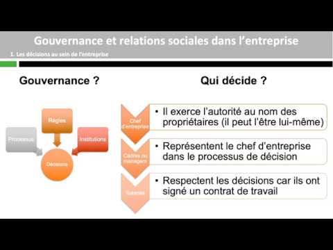 Gouvernance et Relations sociales dans l&rsquo;entreprise