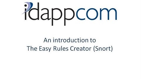 Easy Rules Creator Snort - Introduction