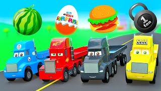 Amazing Stories with Little Cars Mcqueen, Mack Truck, Dinoco King, Cars Toys Compilation