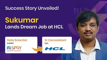 Exclusive Interview with Sukumar sai -  Senior consultant Placed at HCL | 360DigiTMG Success Stories