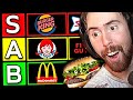 THE BEST HAMBURGERS EVER! Asmongold Fast Food Tier List