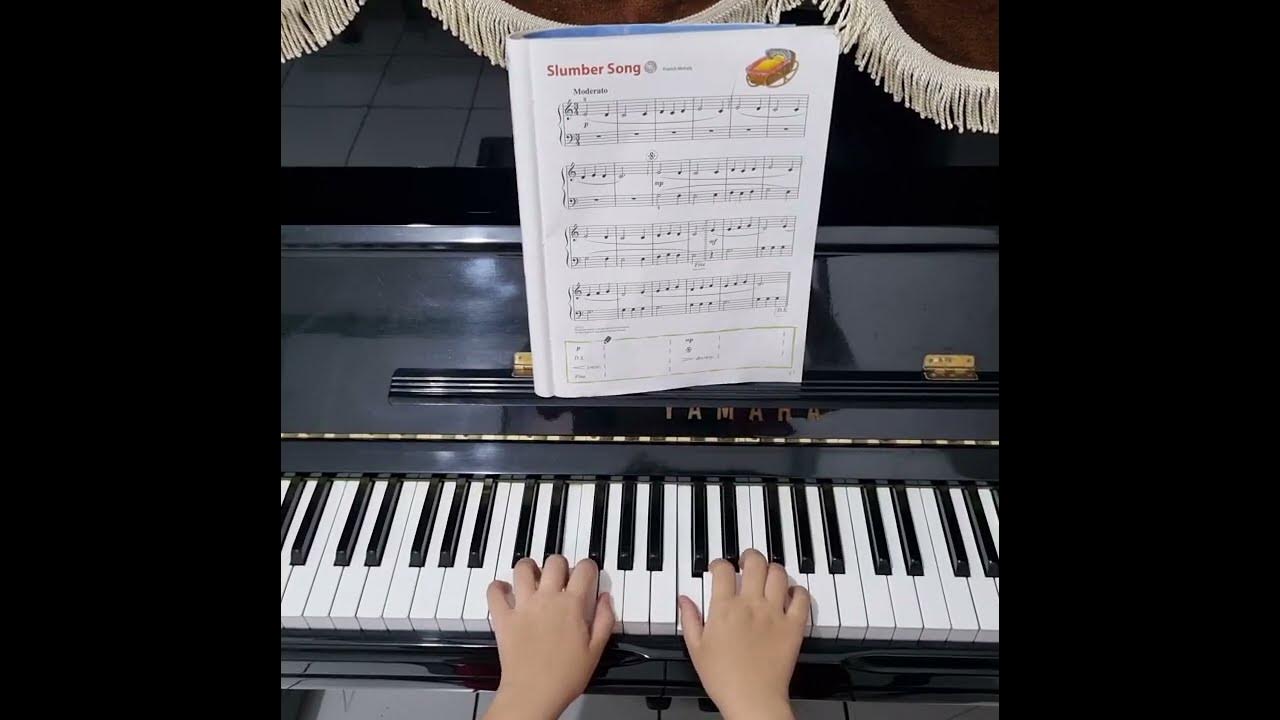 Belajar cepat piano 1 lagu 51 detik #Slumber song #Yamaha class 12