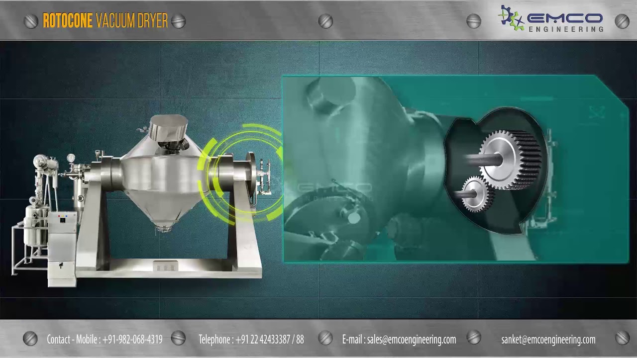 RCVD Rotary Cone Vacuum Dryer By EMCO ENGINEERING YouTube