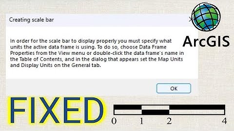 Arcmap Creating Scale Bar Error - ArcGIS Scale Bar Error Fixed