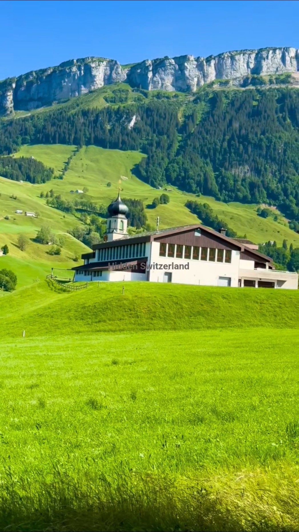 Peaceful beauty of Appenzell Switzerland with green hills cozy