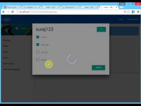 Simple admin panel  Using  Angular js + Materialize css