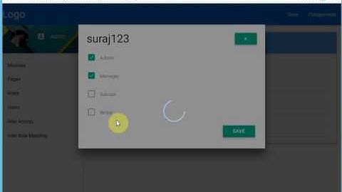Simple admin panel  Using  Angular js + Materialize css