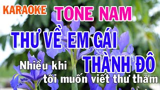 Thư Về Em Gái Thành Đô Karaoke Tone Nam Nhạc Sống - Phối Mới Dễ Hát - Nhật Nguyễn