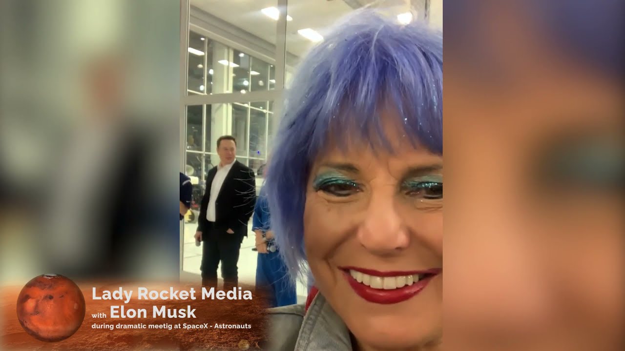 Lady Rocket with Elon Musk At SpaceX