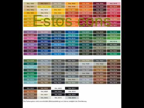 Carta De Colores Para Paredes Ral Y Pantone Youtube